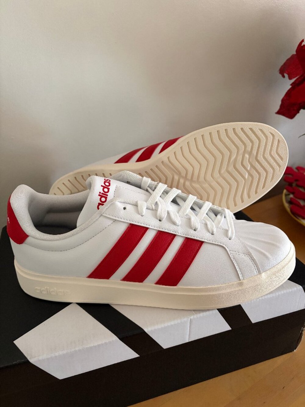 Men's adidas Streettalk Shoes Hard Top White/Red